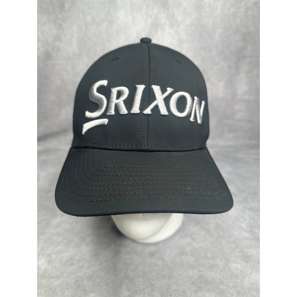 Srixon black and white embroidered golf hat new